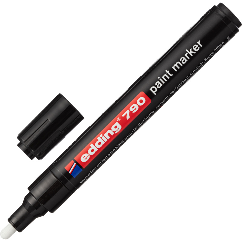 Изображение товара Промышленный лаковый маркер Edding E-790/1 черный 2-3 мм для твердых поверхностей