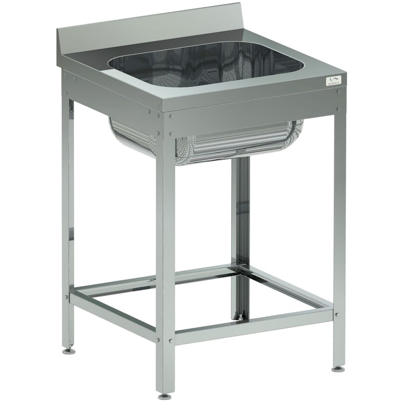 Изображение товара Ванна моечная Кобор ВМЦ/1-60/60 односекционная (серая, 600х600х870 мм)