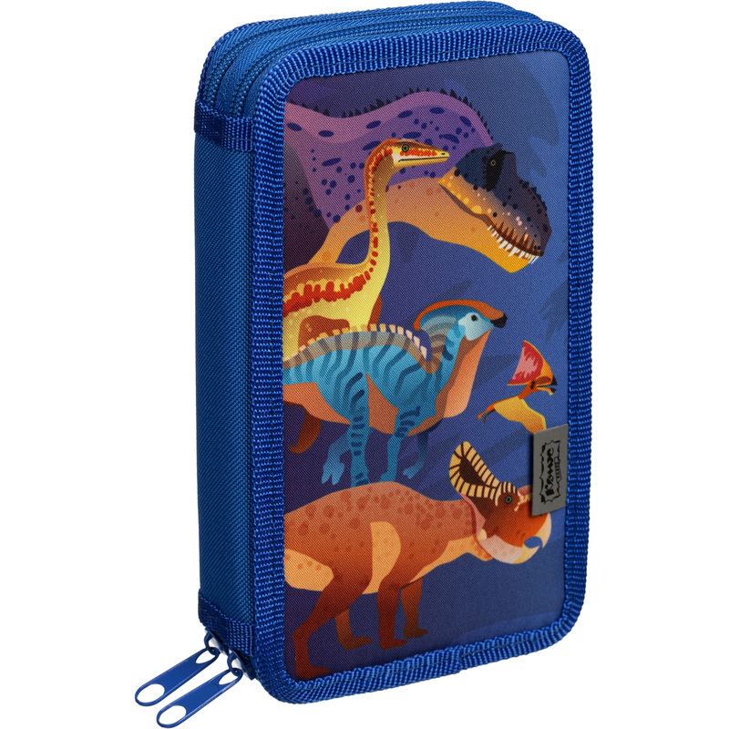 Изображение товара Пенал двухсекционный Комус Класс Мир динозавров синий