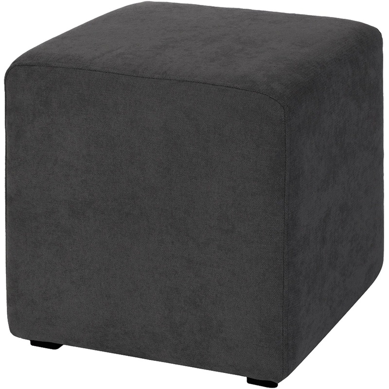 Изображение товара Пуф Валенсия графит ткань 400x400x420 мм компактный мягкий мебель на опорах
