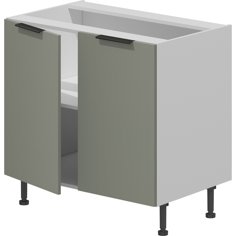 Изображение товара Шкаф кухонный (база) VOK B2D_72_90 (платиновый зелёный/белый шагрень, 900х530х870 мм)