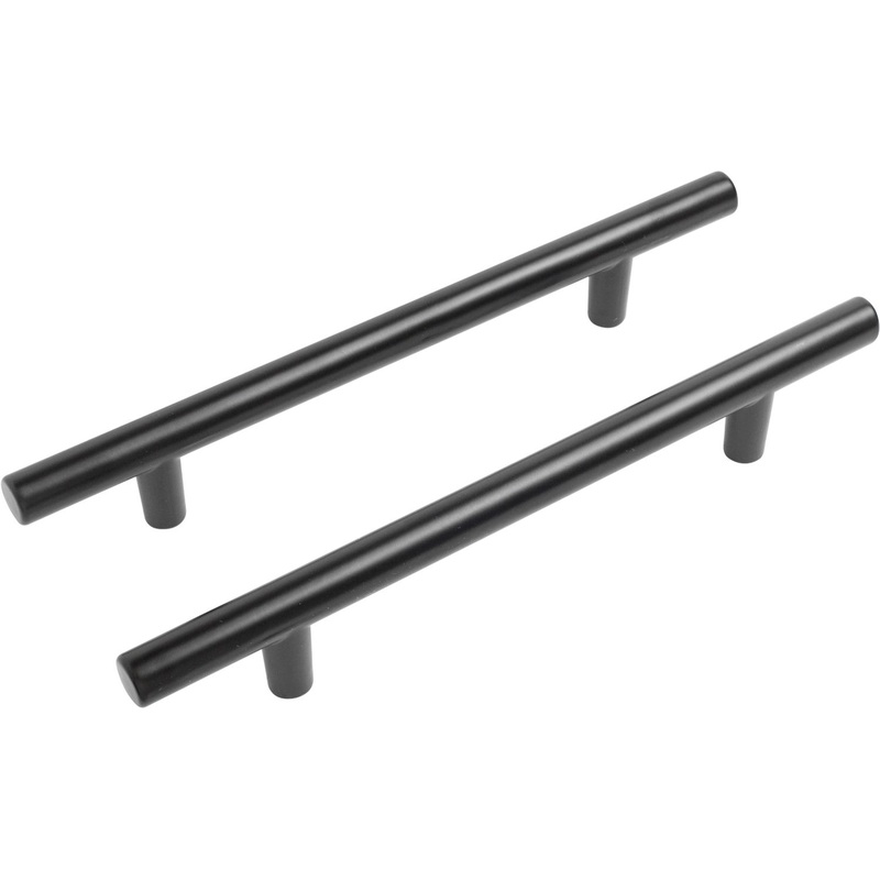 Изображение товара Ручка для мебели StahlBuro A8925-128 матовая чёрная комплект 2 шт