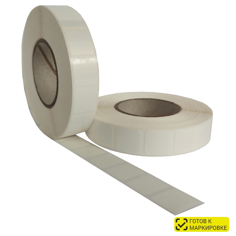 Изображение товара Термотрансферные этикетки 15x15 мм полипропиленовые 2000 шт рулон