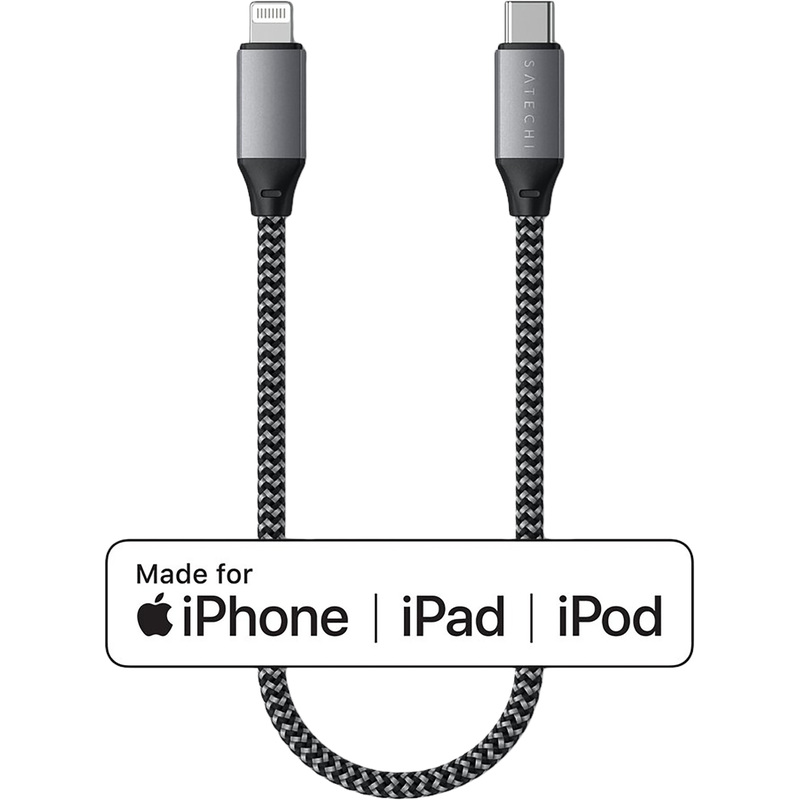 Изображение товара Кабель Satechi USB Type-C — Lightning 0.25 м для зарядки и передачи данных Изображение товара Кабель Satechi USB Type-C — Lightning 0.25 м для зарядки и передачи данных