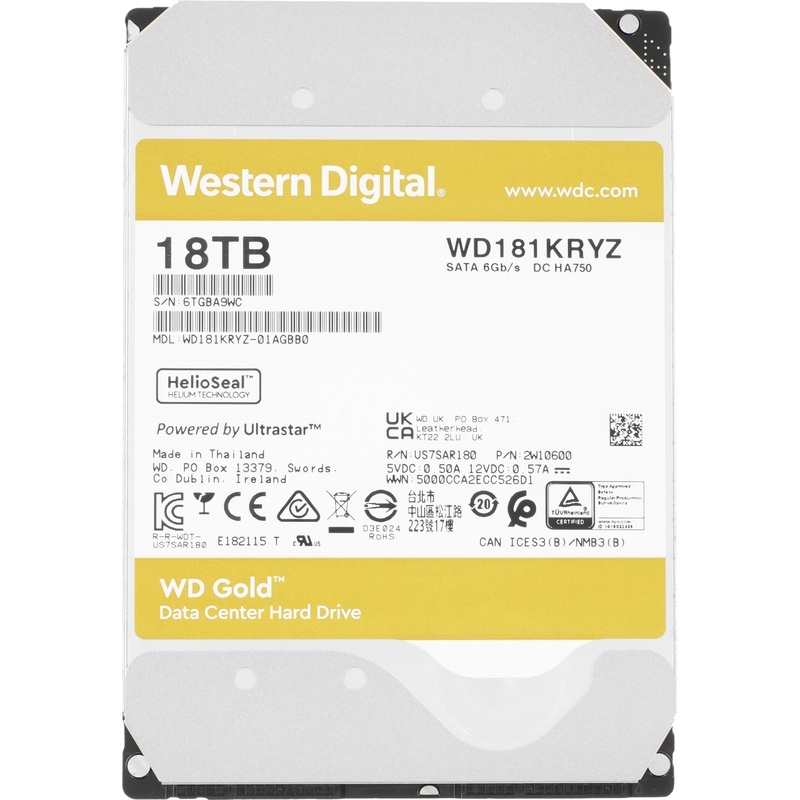 Изображение товара Жёсткий диск Western Digital 18 ТБ SATA 7200 об/мин 512 Мб буфера