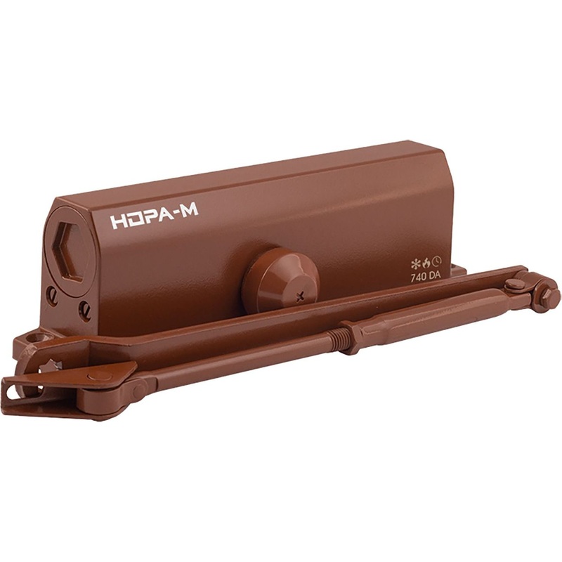 Изображение товара Доводчик дверной Нора-М 740 до 110 кг коричневый для автоматического закрывания дверей