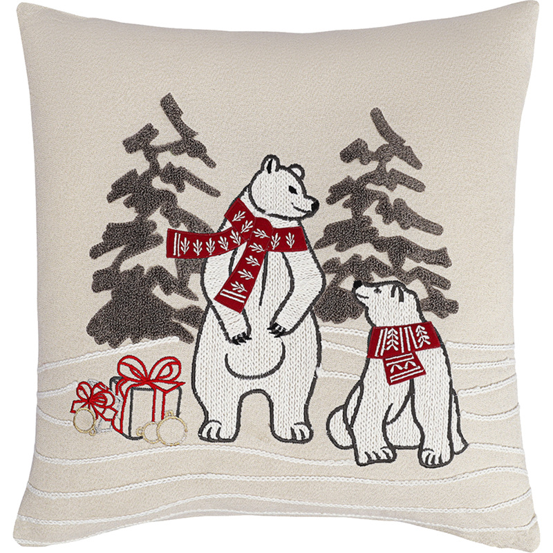 Изображение товара Декоративная подушка Tkano Festive bears 45x45 см хлопок разноцветная