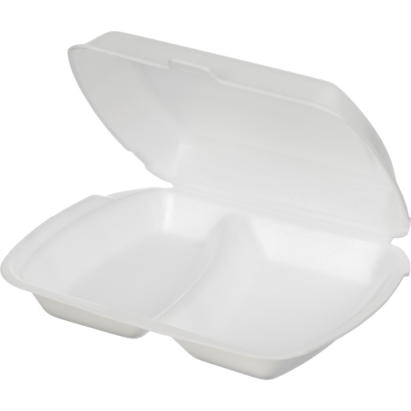 Изображение товара Одноразовый ланч-бокс Протэк LBE-2 2 секции 249x207x61 мм белый