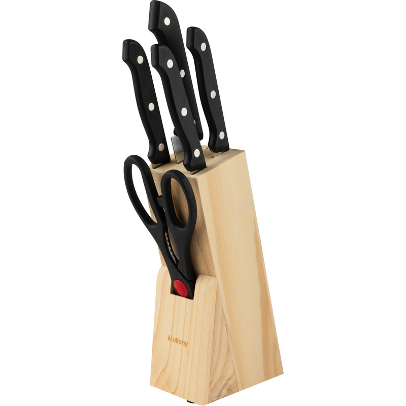 Изображение товара Набор ножей кухонных Mallony MAL-S02B из 6 предметов
