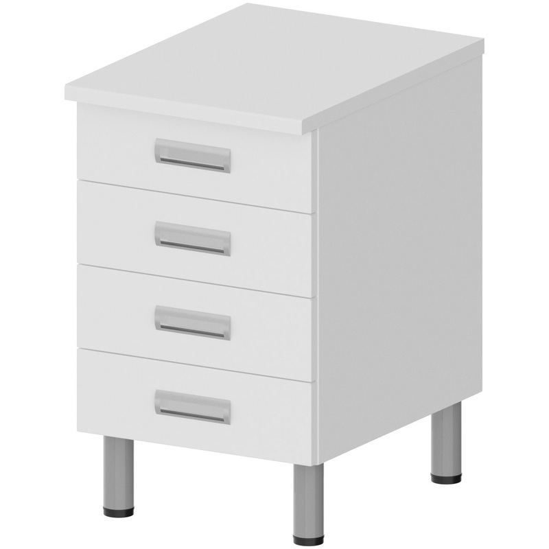 Изображение товара Лабораторный стол НУМЛ-МСК/СЛ-01-103 белый, 450х600х750 мм, регулируемый по высоте