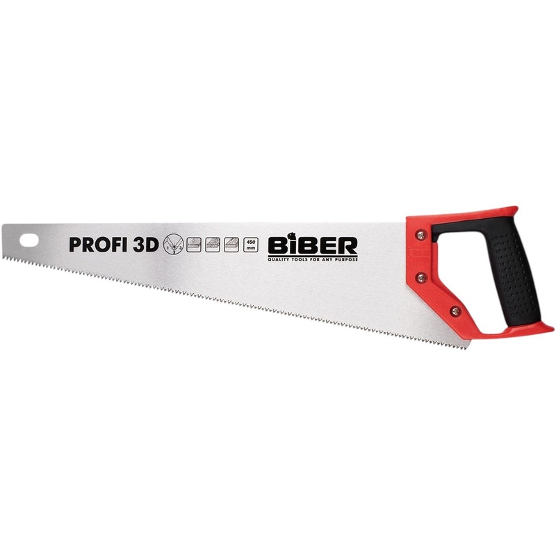 Изображение товара Ножовка Бибер Профи 85682 по дереву трёхсторонняя заточка