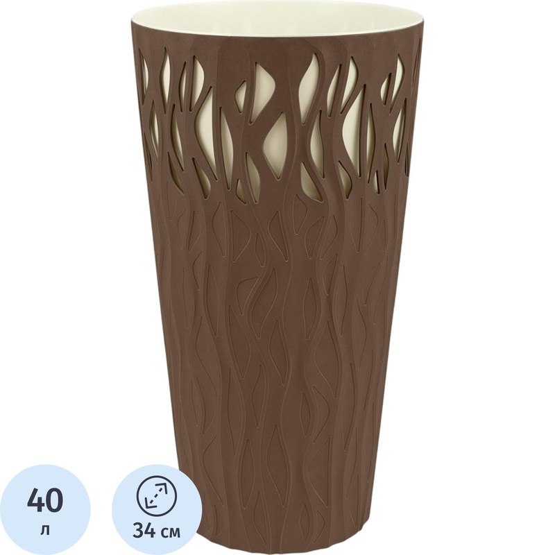 Изображение товара Горшок для цветов InGreen Winds D 40 л с внутренней вставкой 18,7 л французский платан (63x34 см)