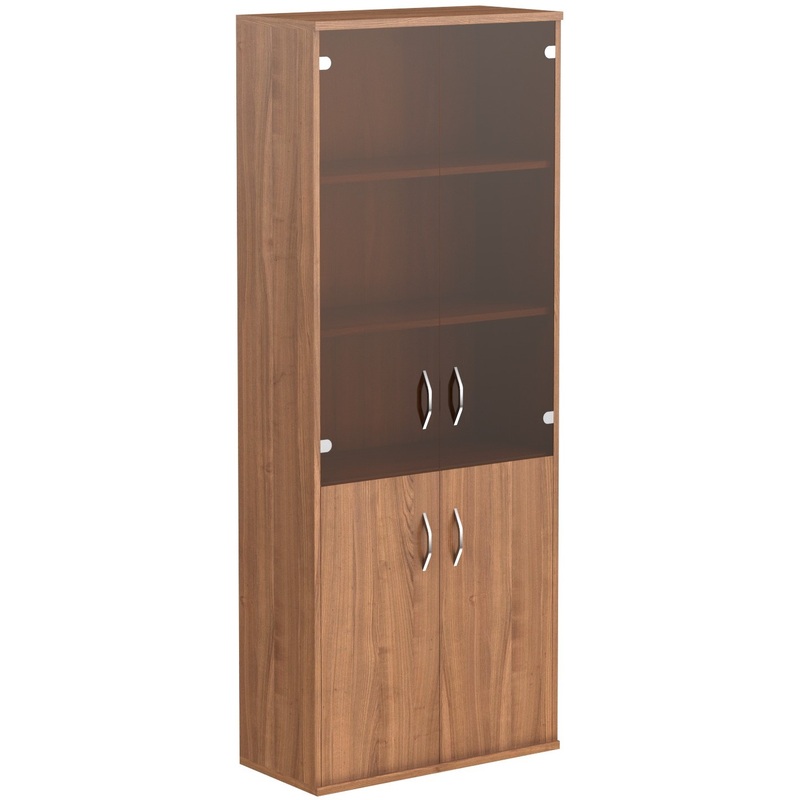 Изображение товара Шкаф для документов Imago со стеклом (орех, 770х365х1975 мм)