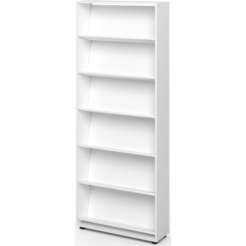 Изображение товара Стеллаж Стеллаж для журналов Белый 800x250x2040 мм с 6 полками