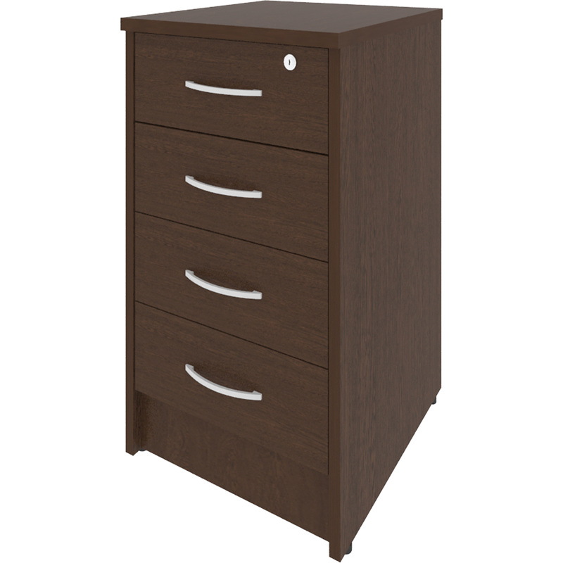 Изображение товара Тумба приставная Riva с замком (венге, 412х450х750 мм, 4 ящика)