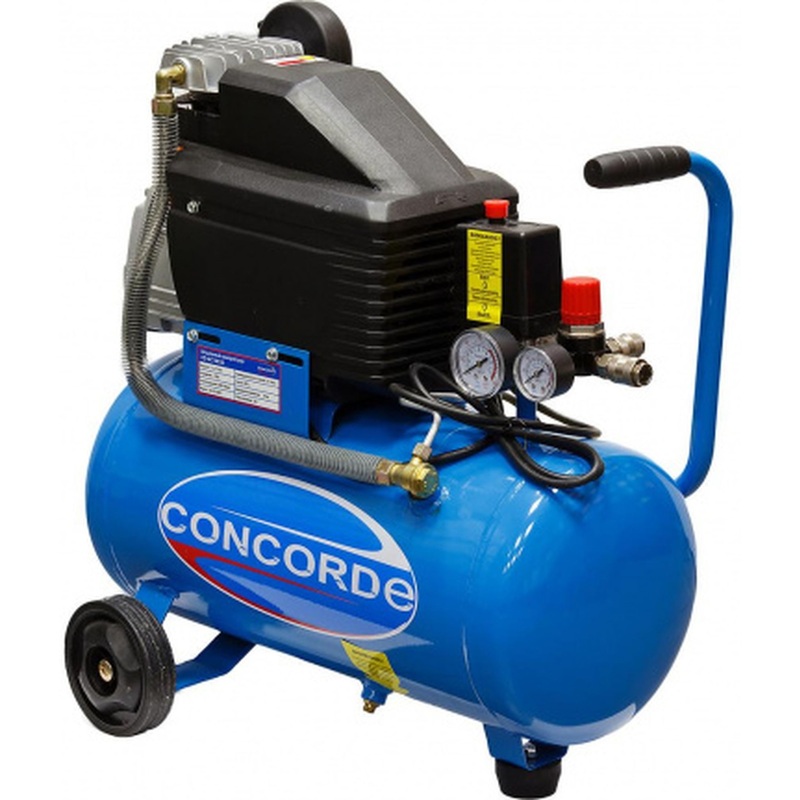 Изображение товара Компрессор поршневой Concorde CD-AC150/25 бытовой коаксиальный 25л 1.5кВт