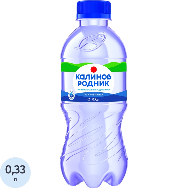 Изображение товара Вода минеральная Калинов Родник столовая газированная 0.33 л