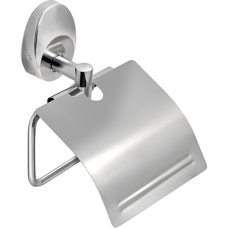 Изображение товара Держатель для туалетной бумаги настенный Solinne металл серебристый (с крышкой)