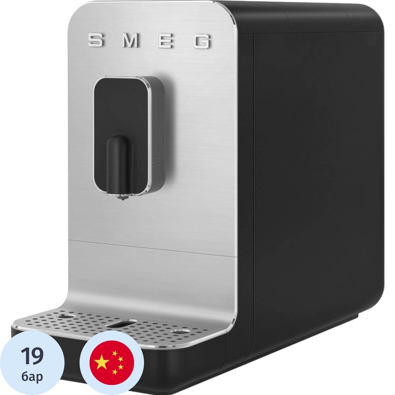 Изображение товара Кофемашина Smeg BCC11BLMEU чёрная автоматическая с кофемолкой