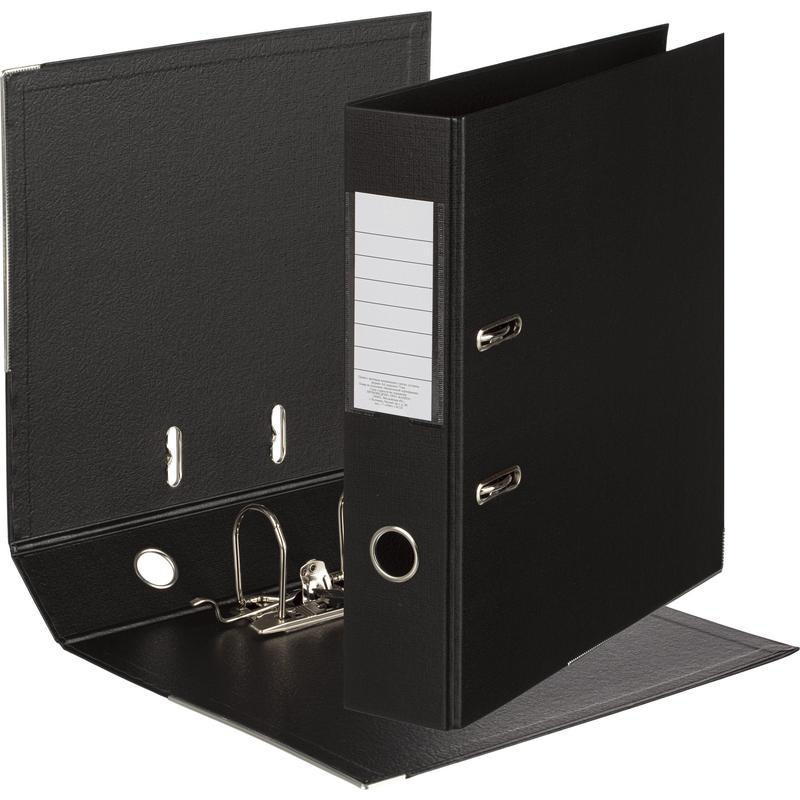 Изображение товара Папка-регистратор 75 мм чёрная бумвинил с защ. уголком А4 Россия