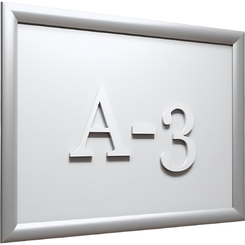 Изображение товара Настенная клик рамка для А3 формата, серебристая, алюминий, Россия