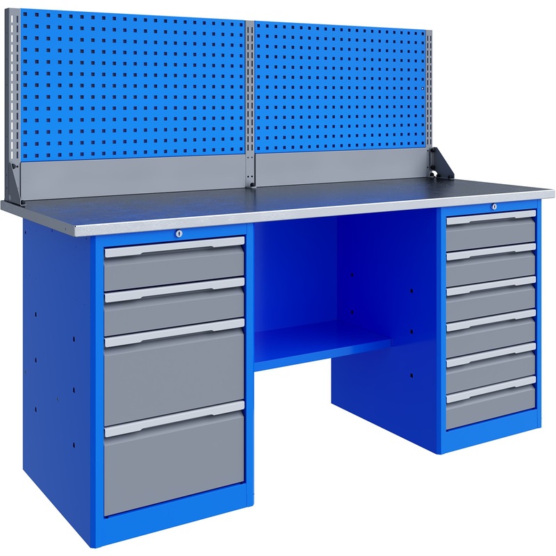 Изображение товара Верстак слесарный Верстакофф TNC 181.46.2-1 металлический, ударопрочный, 1796х696х1470 мм