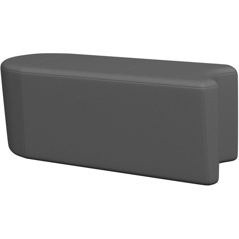 Изображение товара Модуль диван прямой Молекула Mol2-1 двухместный серый искусственная кожа