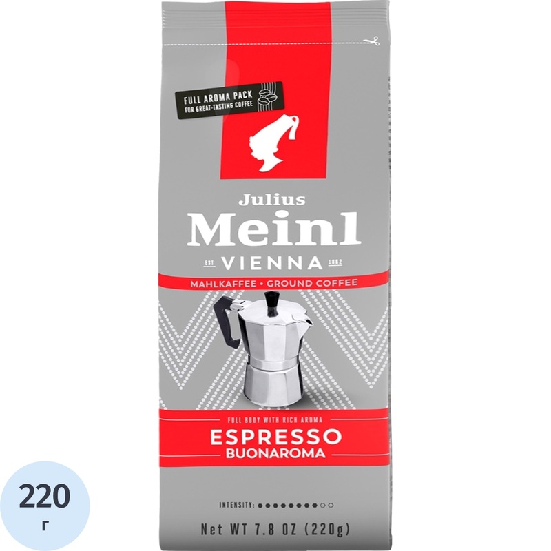 Изображение товара Кофе молотый Julius Meinl Espresso Buonaroma 220 г в упаковке