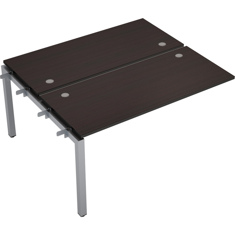 Изображение товара Рабочая станция Avance 6МБС.5269 двухместная (венге/алюминий матовый, 1400х1235х750 мм)