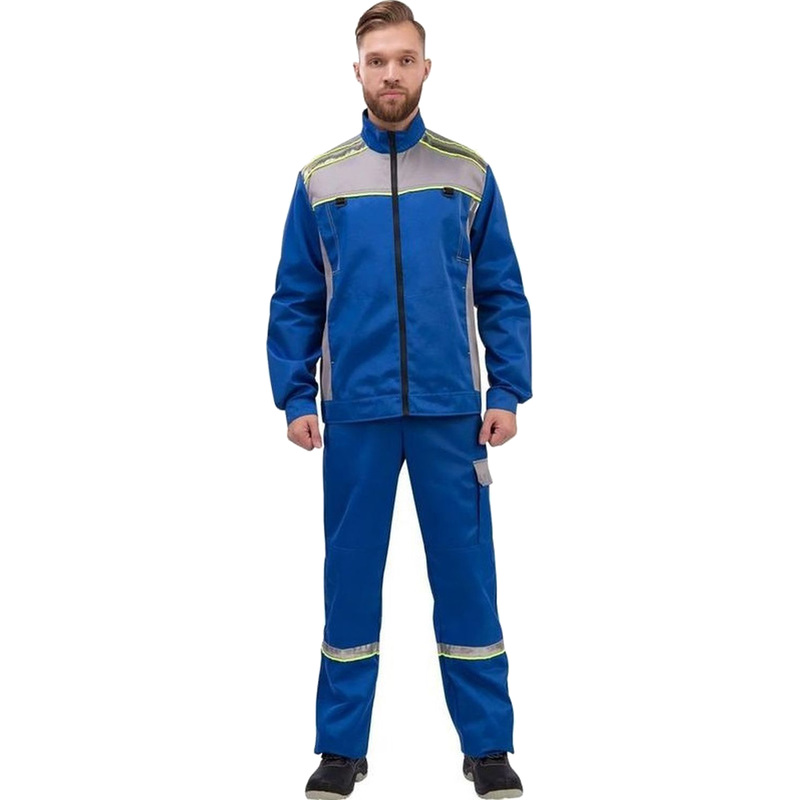 Изображение товара Костюм рабочий летний мужской л26-КПК васильковый/серый