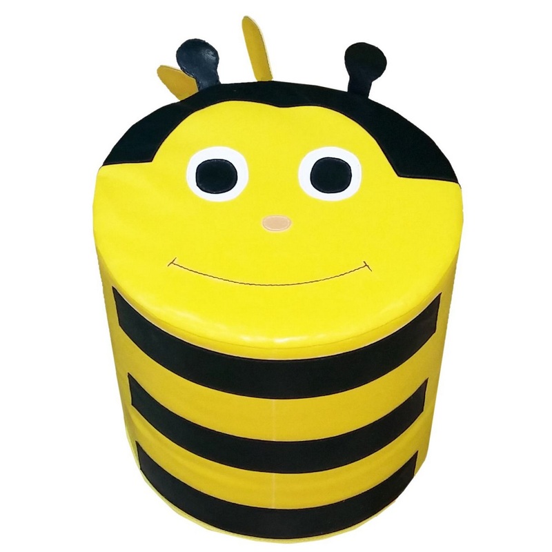 Изображение товара Детский пуф Рассвет Пчелка Б-731 из виниловой кожи яркий дизайн