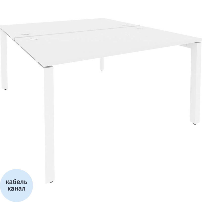 Изображение товара Рабочая станция на 2 места ONIX-П O.MP-D.RS-2.3.8 белый бриллиант