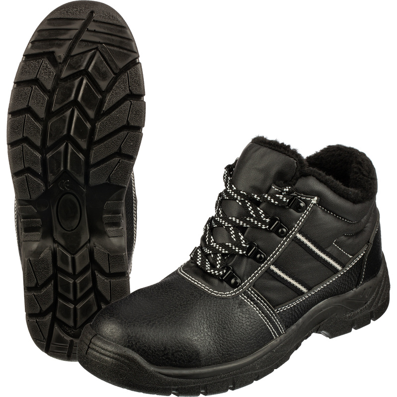 Изображение товара Ботинки рабочие зимние мужские Аскет ПУ из искусственной кожи черные (размер 42)