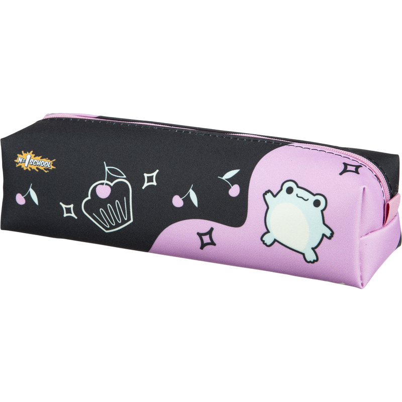 Изображение товара Пенал-косметичка односекционный Комус Класс Froggy черный