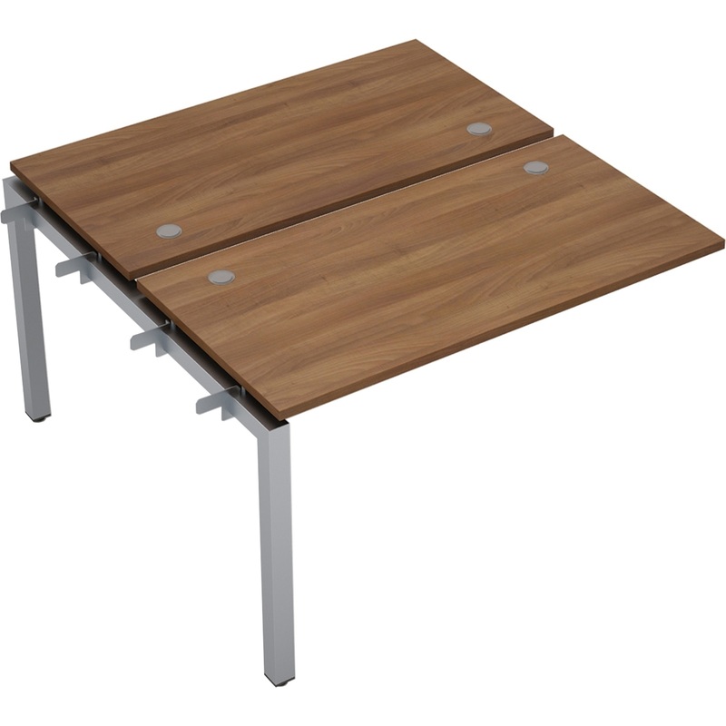 Изображение товара Рабочая станция Avance 6МБС.5268 двухместная (шамони тёмный/алюминий матовый, 1200х1235х750 мм)