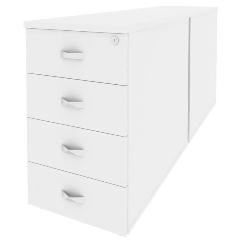 Изображение товара Тумба приставная двойная Onix O TPO-2.8 с центральным замком и 8 ящиками