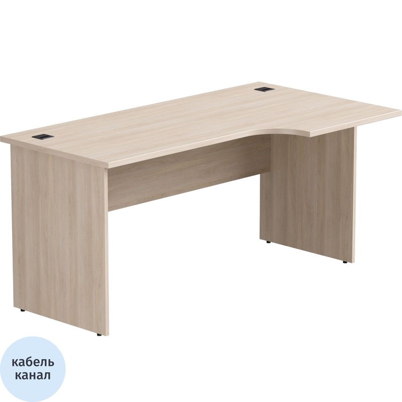 Изображение товара Эргономичный правый рабочий стол EVO 254S114DY дуб соната 1580x870x755 мм
