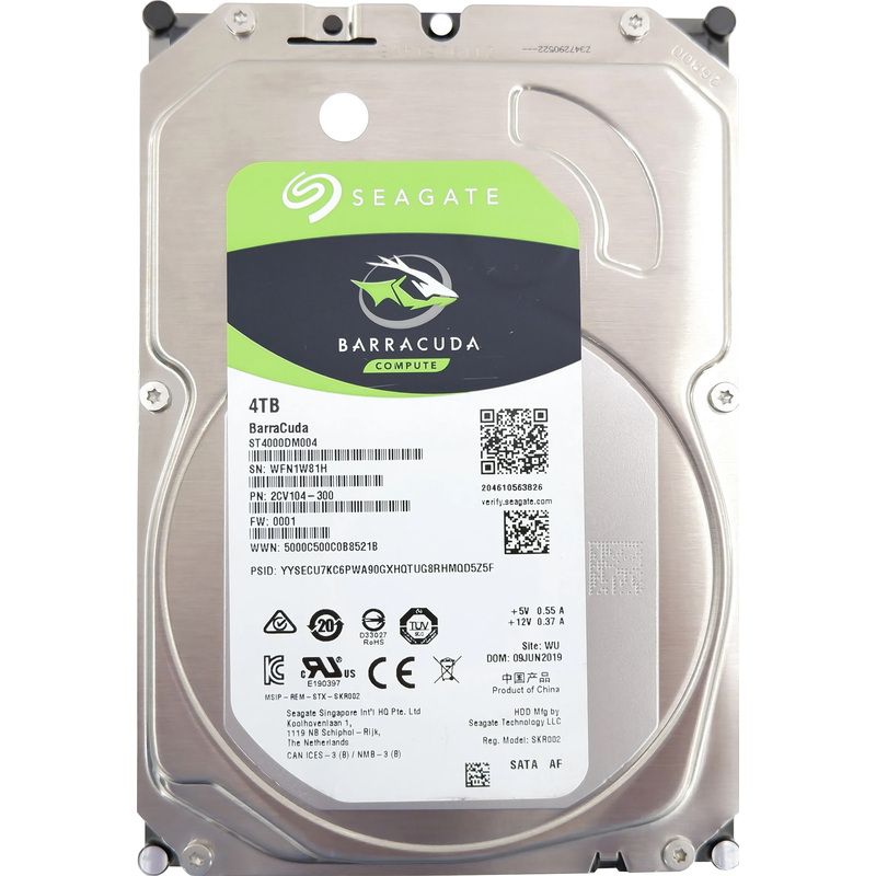 Изображение товара Жесткий диск Seagate BarraCuda 4 ТБ SATA 3.5 дюйма ST4000DM004