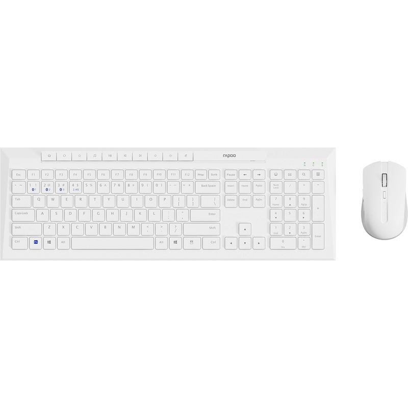 Изображение товара Комплект беспроводной клавиатуры и мыши Rapoo 8210M-WHT