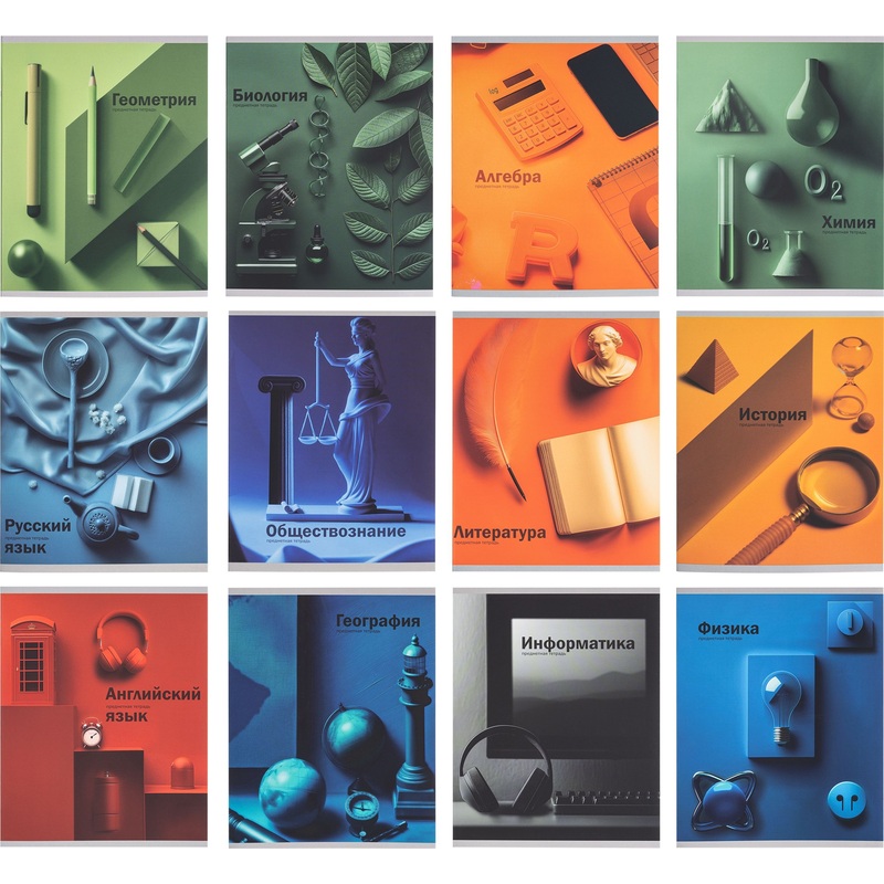 Изображение товара Тетрадь предметная Remix А5 48 листов с рисунком комбинированная (12 штук в упаковке)