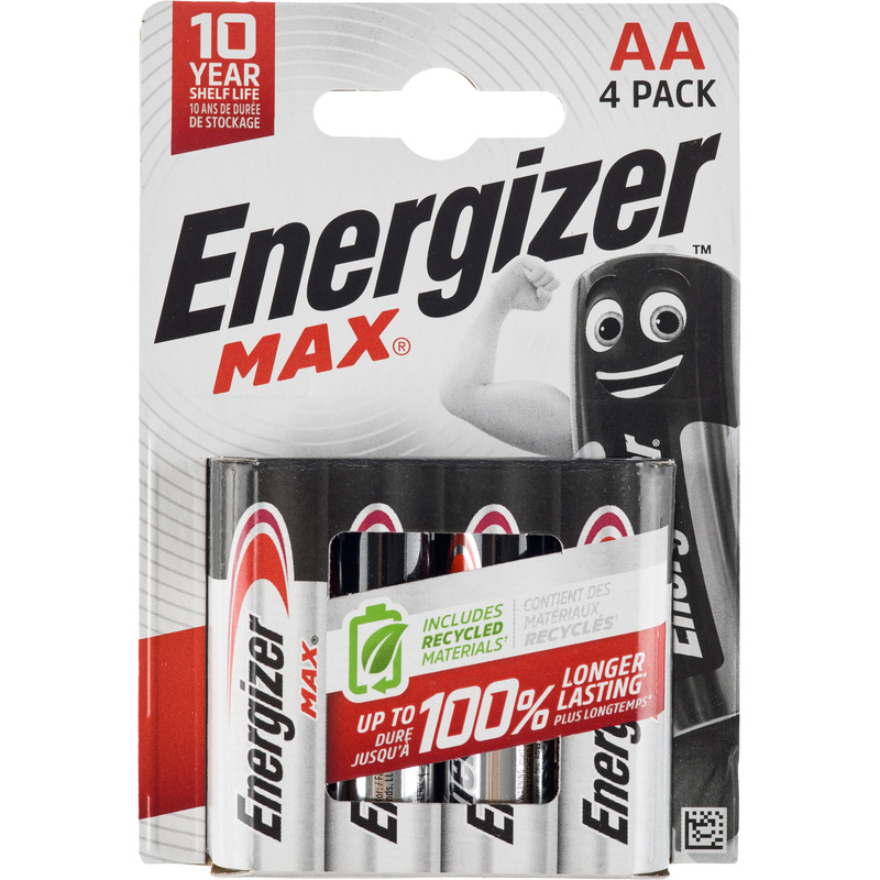 Изображение товара Батарейка AA пальчиковая Energizer Max (4 штуки в упаковке)