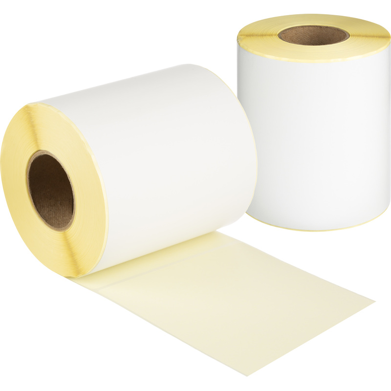 Изображение товара Термотрансферные этикетки 150х100 мм белые, полуглянцевые, 3 рулона по 250 штук