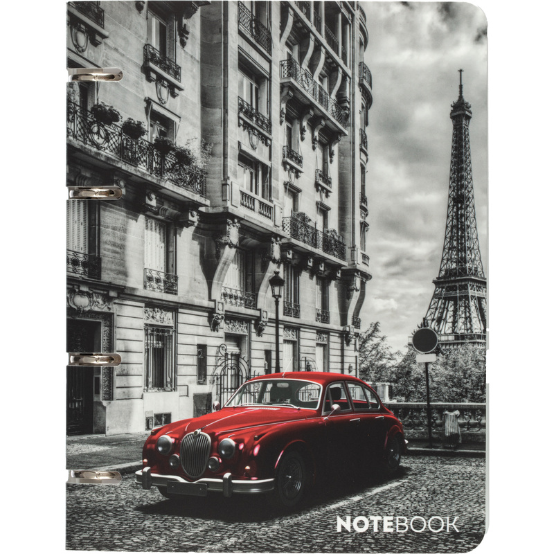 Изображение товара Тетрадь со сменным блоком Комус Класс А5 120 листов в клетку пластик рисунок