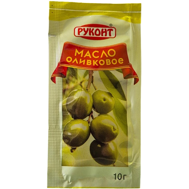 Изображение товара Масло оливковое Руконт рафинированное с добавлением нерафинированного 10 г 250 шт