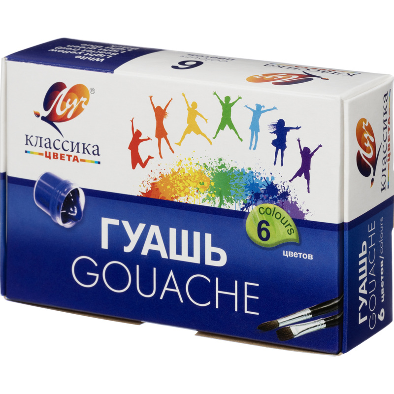 Изображение товара Гуашь Луч Классика 6 цветов по 20 мл для творчества детей