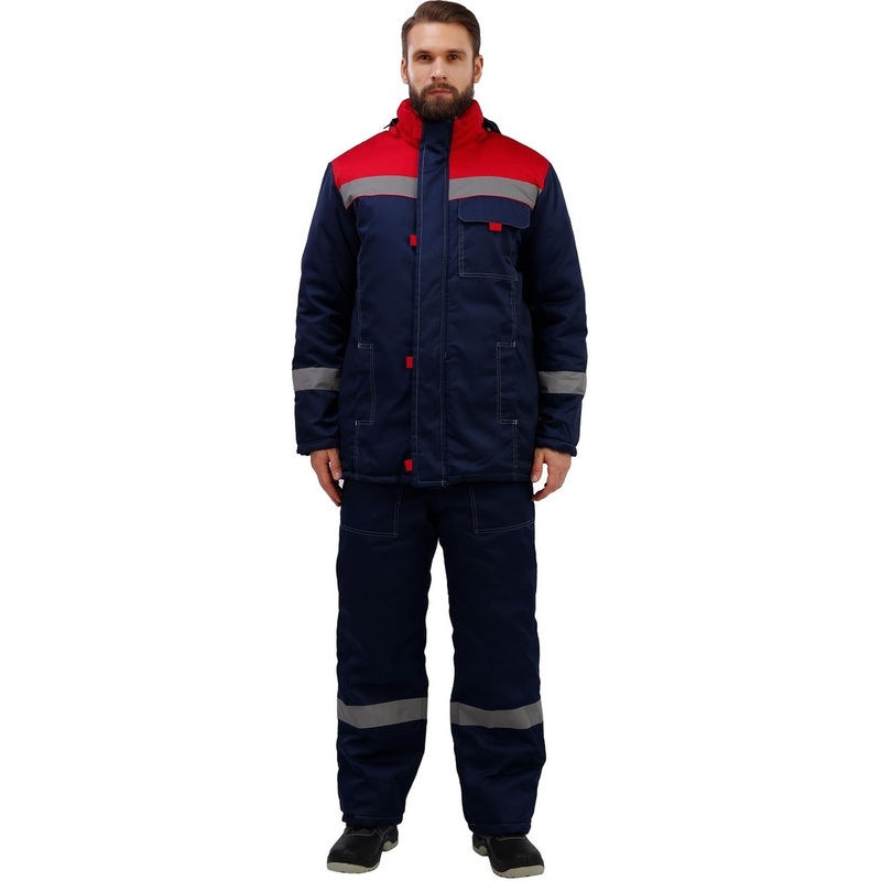 Изображение товара Зимний рабочий мужской костюм з31-КПК с водоотталкиванием и светоотражающими элементами