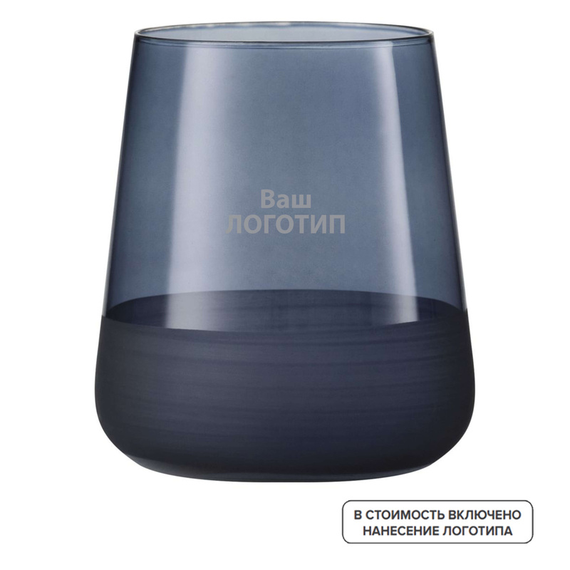 Изображение товара Стакан для воды Portobello Sapphire синий 380 мл с гравировкой