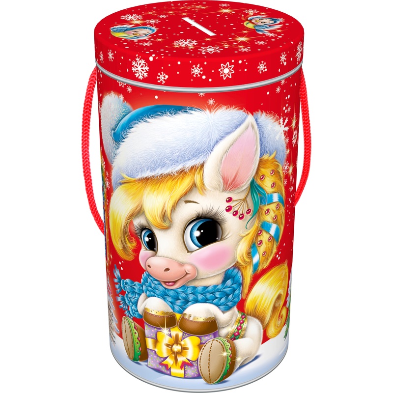 Изображение товара Новогодний сладкий подарок Азбука Праздника Копилка Оливия и Оливер 500 г Россия