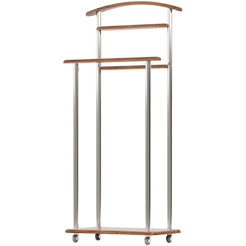 Изображение товара Вешалка костюмная Комус Мебель Элдридж (дуб американский/хромированный, 500х295х1050 мм)