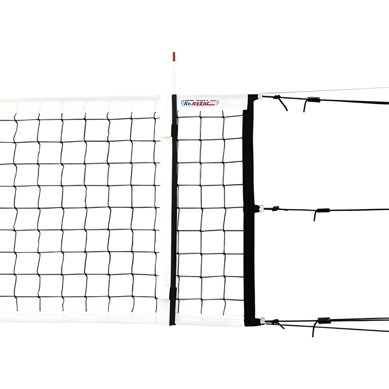 Изображение товара Волейбольная сетка Kv.Rezac 3 мм диаметр нити, усиленная стальным тросом